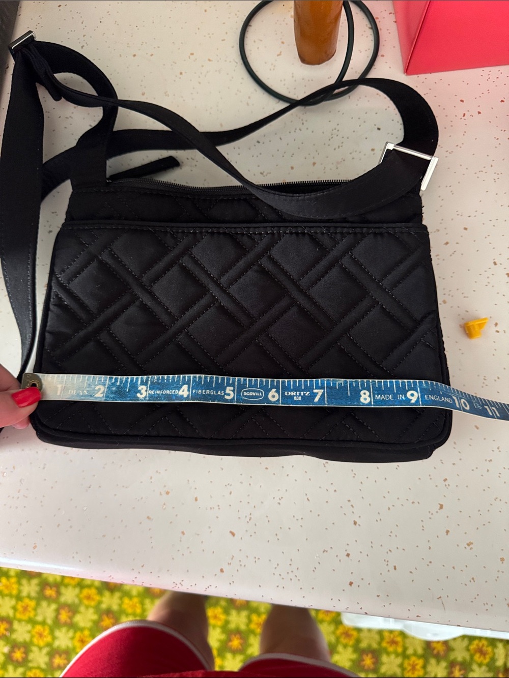 Vera Bradley Black Quilted Messenger Crossbody - Picture 8 of 12